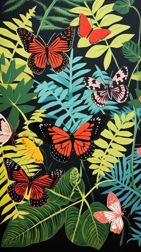 Butterflies in a tropical forrest butterfly outdoors animal. AI generated Image by rawpixel.