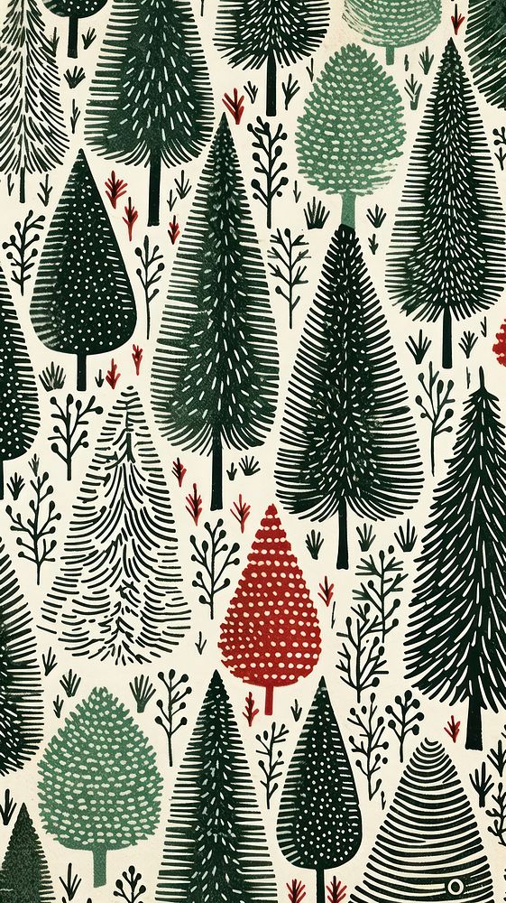 Christmas tree close up decorations pattern nature plant. AI generated Image by rawpixel.