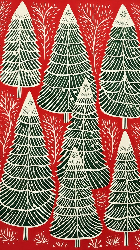 Christmas tree close up decorations drawing backgrounds celebration. AI generated Image by rawpixel.