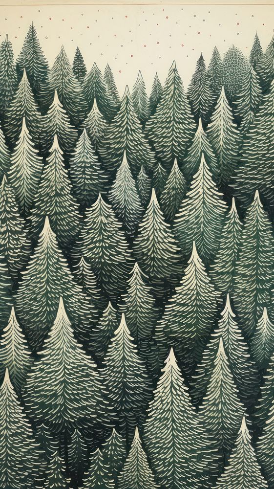 Chrsitmas trees nature plant fir. AI generated Image by rawpixel.