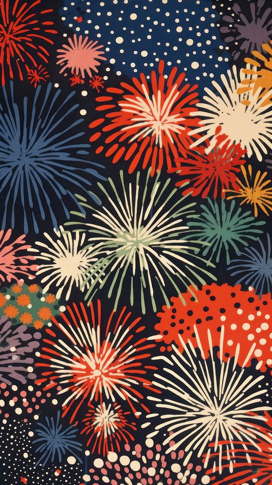 Colorful fireworks abstract pattern backgrounds. AI generated Image by rawpixel.