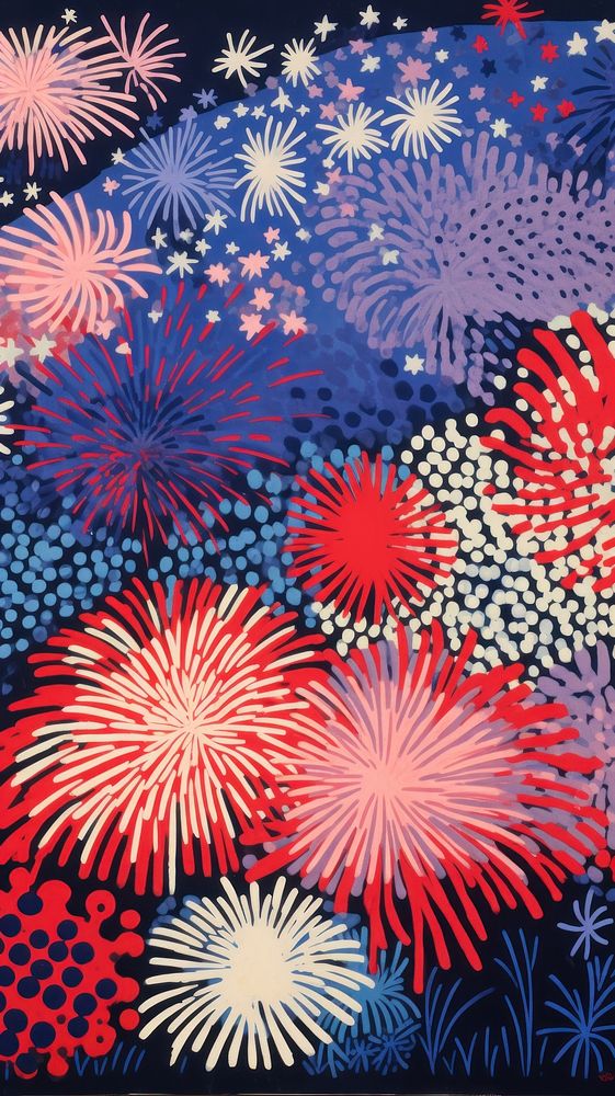 Colorful fireworks abstract pattern art. AI generated Image by rawpixel.