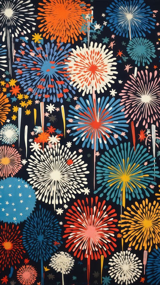 Colorful fireworks pattern art backgrounds. 