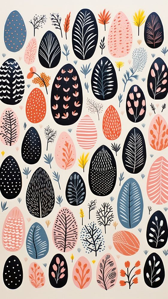 Easter egg pattern drawing backgrounds creativity. AI generated Image by rawpixel.