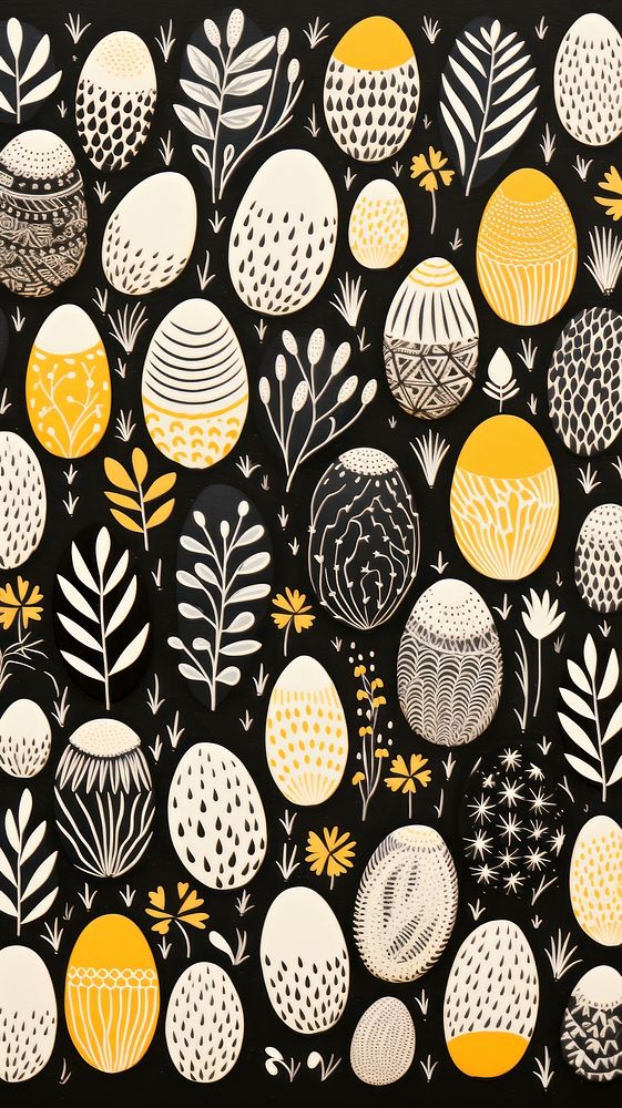 Easter egg pattern art backgrounds repetition. AI generated Image by rawpixel.