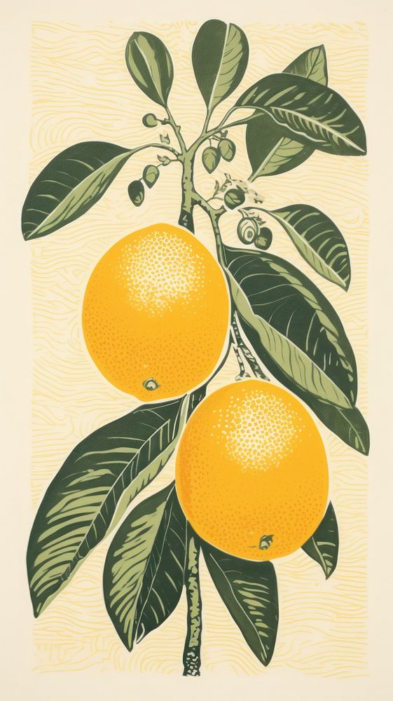 Fruit grapefruit drawing nature. AI generated Image by rawpixel.