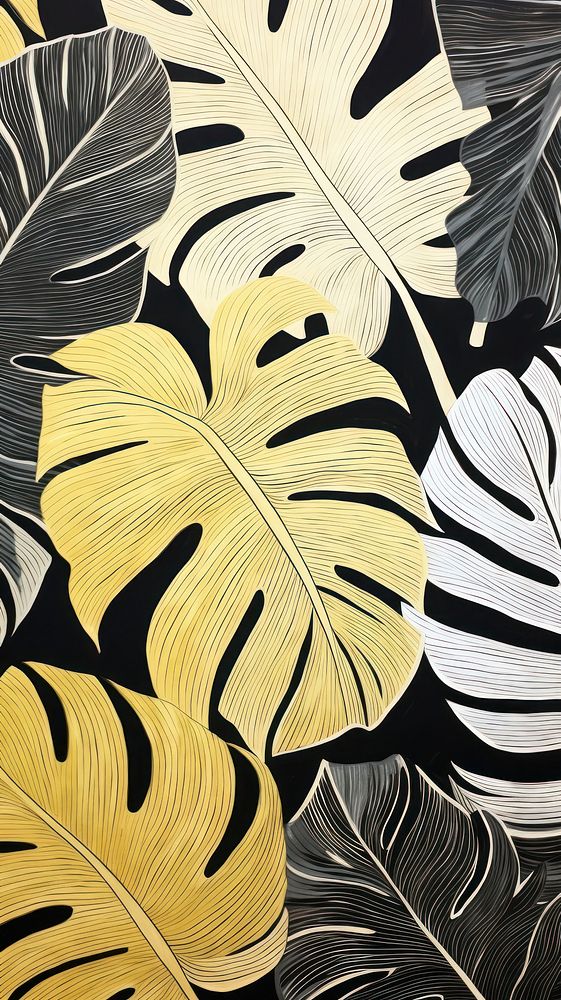Gold and silver tropical leaves nature tropics plant. AI generated Image by rawpixel.