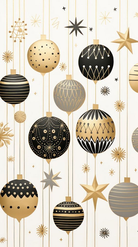 Gold and silver christmas baubles celebration backgrounds accessories. 