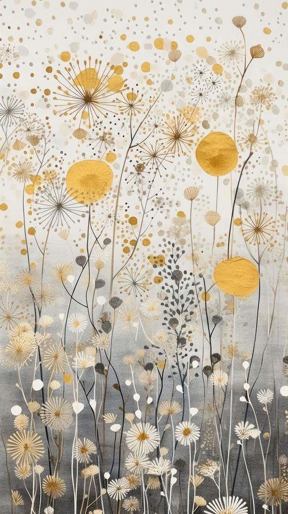 Gold and silver confetti pattern drawing flower. AI generated Image by rawpixel.