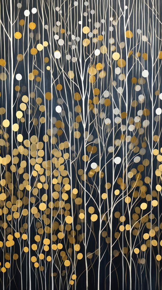 Gold and silver confetti pattern nature art. 