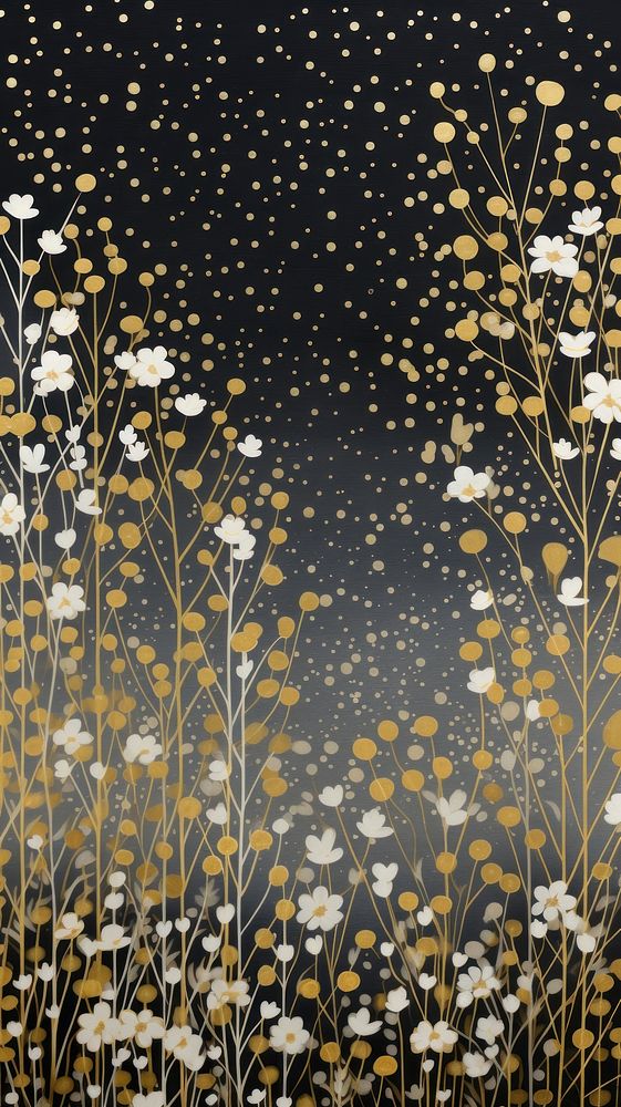 Gold and silver confetti pattern nature flower. AI generated Image by rawpixel.