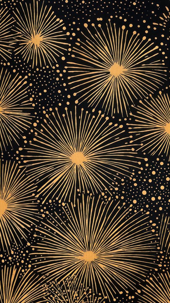 Gold and silver fireworks abstract pattern line. AI generated Image by rawpixel.