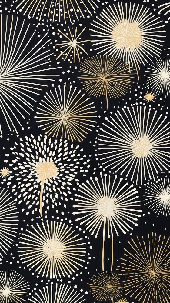 Gold and silver fireworks abstract pattern line. AI generated Image by rawpixel.
