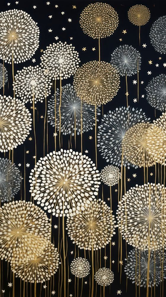 Gold and silver snow flakes nature plant art. AI generated Image by rawpixel.