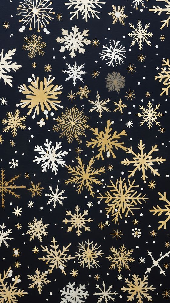 Gold and silver snow flakes snowflake pattern nature. AI generated Image by rawpixel.