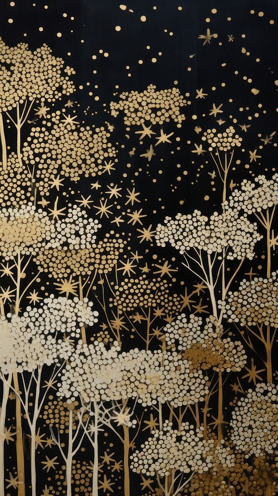 Gold and silver snow flakes pattern nature art. AI generated Image by rawpixel.