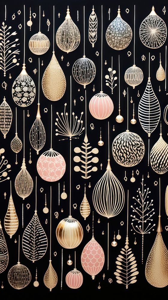 Gold silver pink cristmas baubles art celebration backgrounds. AI generated Image by rawpixel.