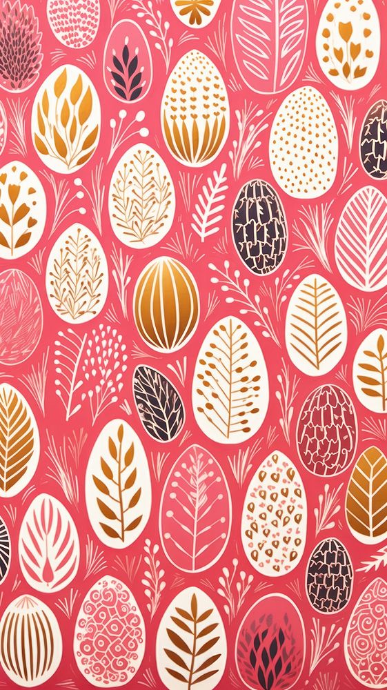 Gold pink silver easter egg pattern line backgrounds repetition. AI generated Image by rawpixel.