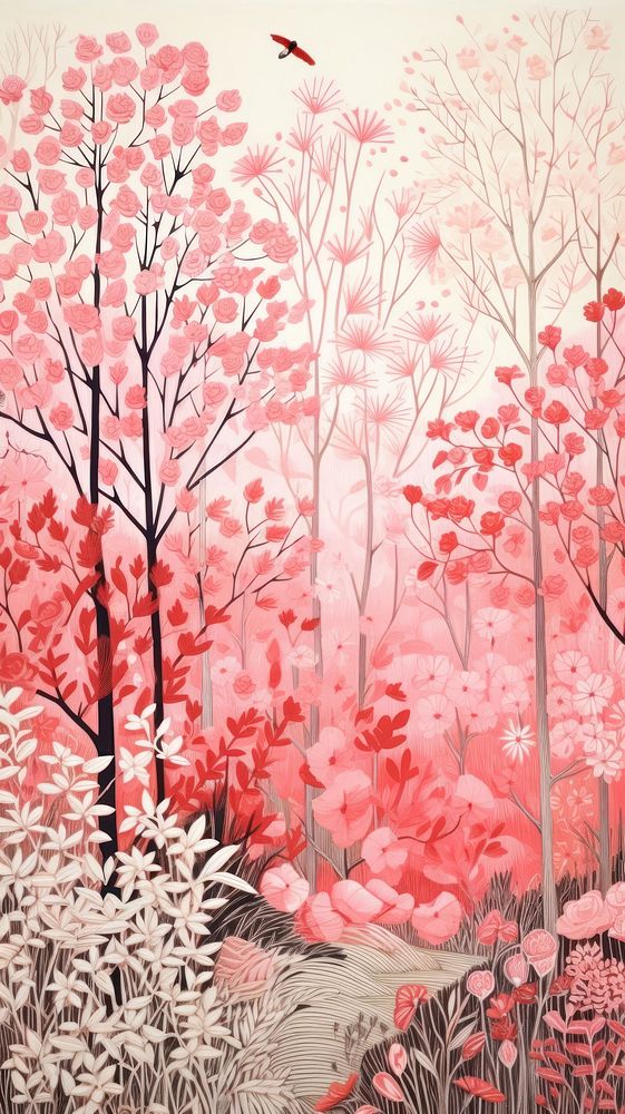 Gold pink silver shopping painting drawing nature. 