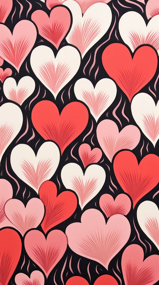 Hearts pattern petal backgrounds. AI generated Image by rawpixel.