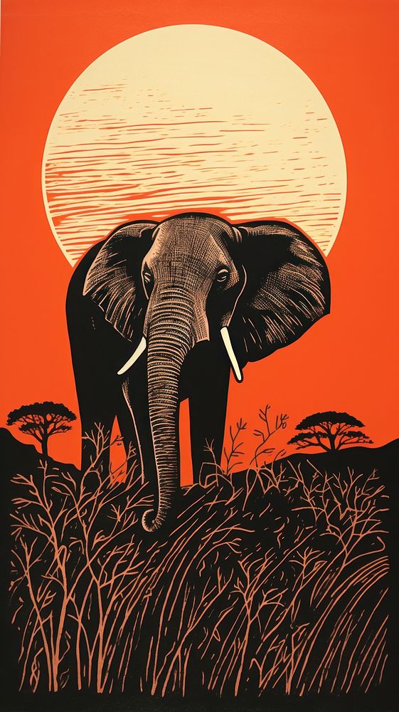 India elephant nature wildlife outdoors. AI generated Image by rawpixel.