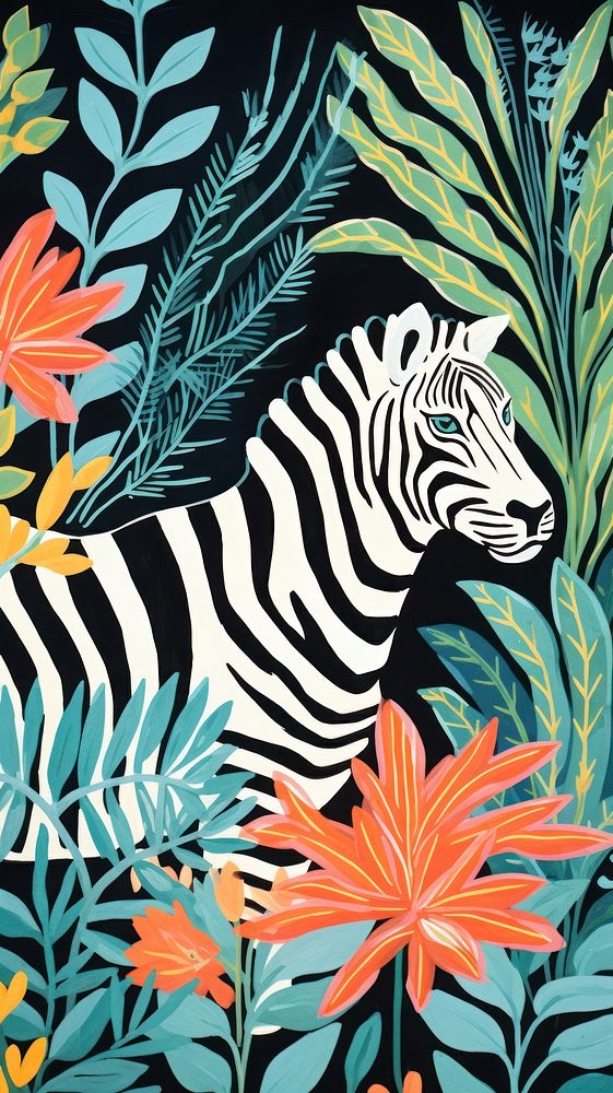 Jungle safari pattern animal mammal. AI generated Image by rawpixel.