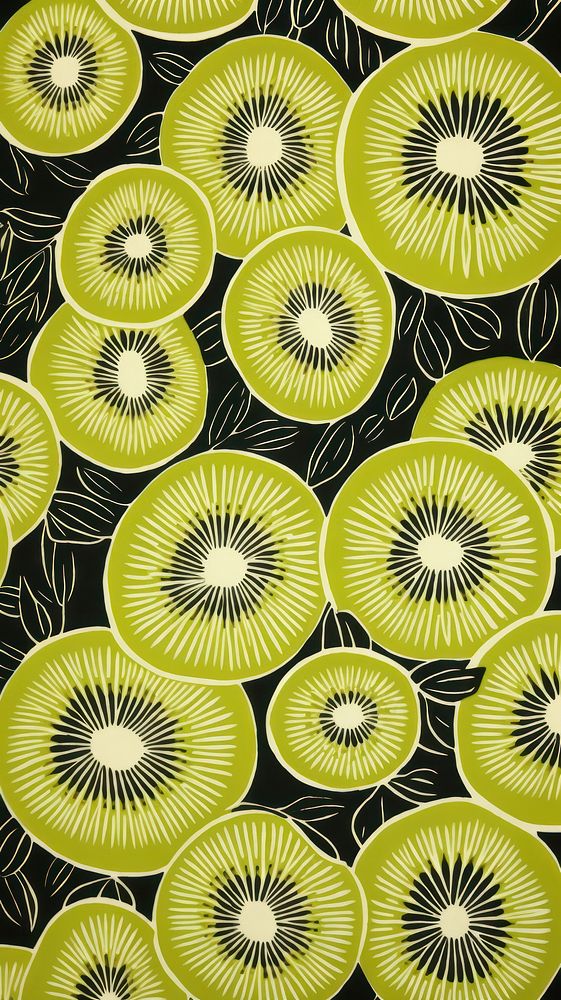 Kiwi fruits plant backgrounds repetition. AI generated Image by rawpixel.
