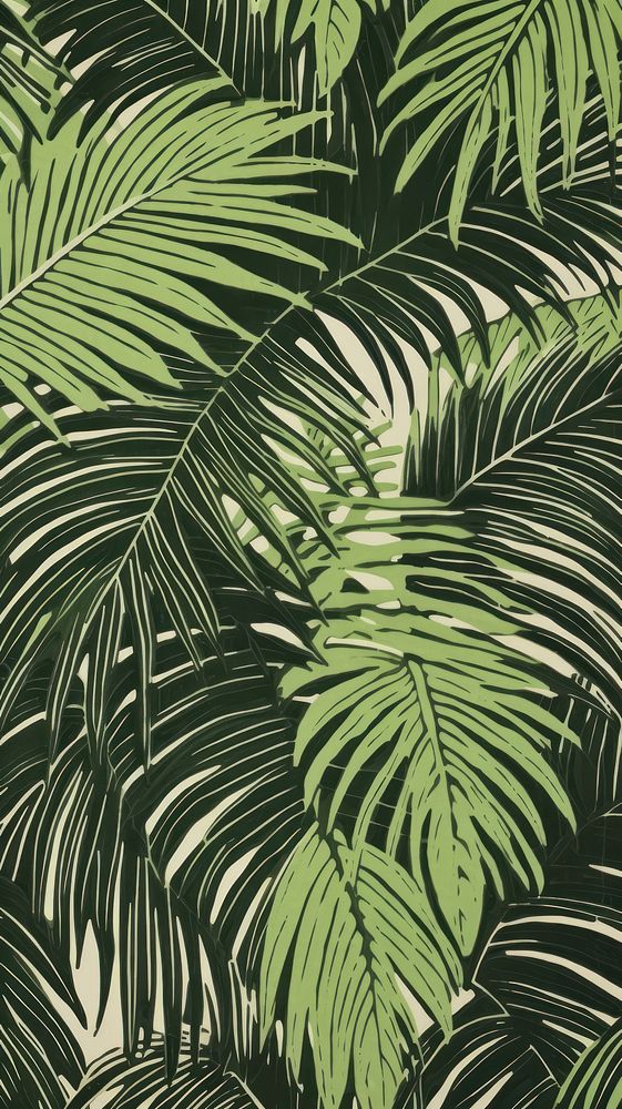 Palm leafs nature vegetation outdoors. AI generated Image by rawpixel.