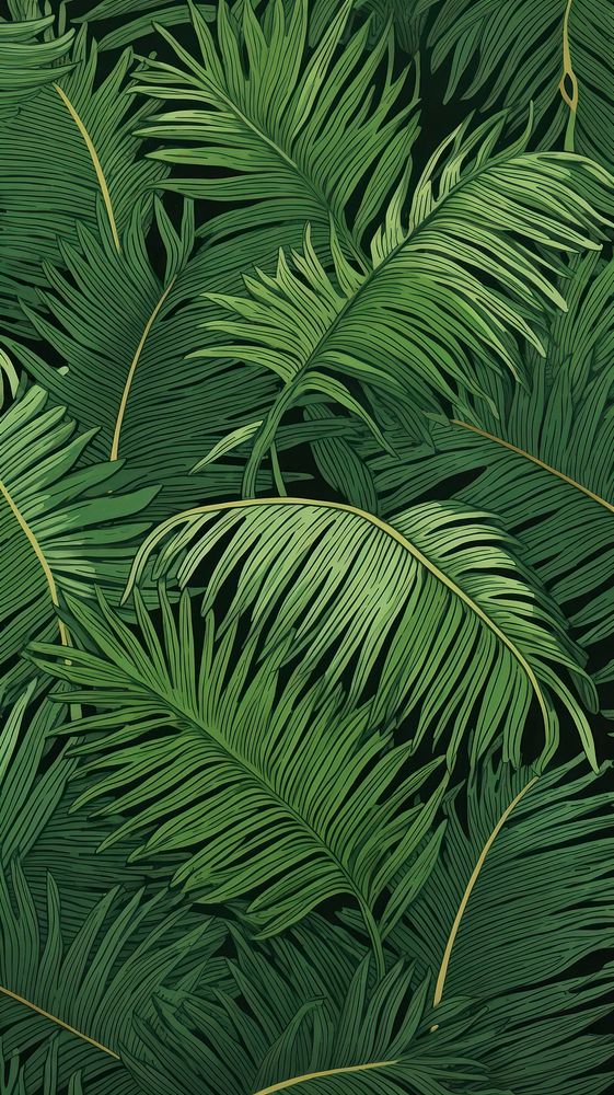 Palm leafs nature vegetation outdoors. 