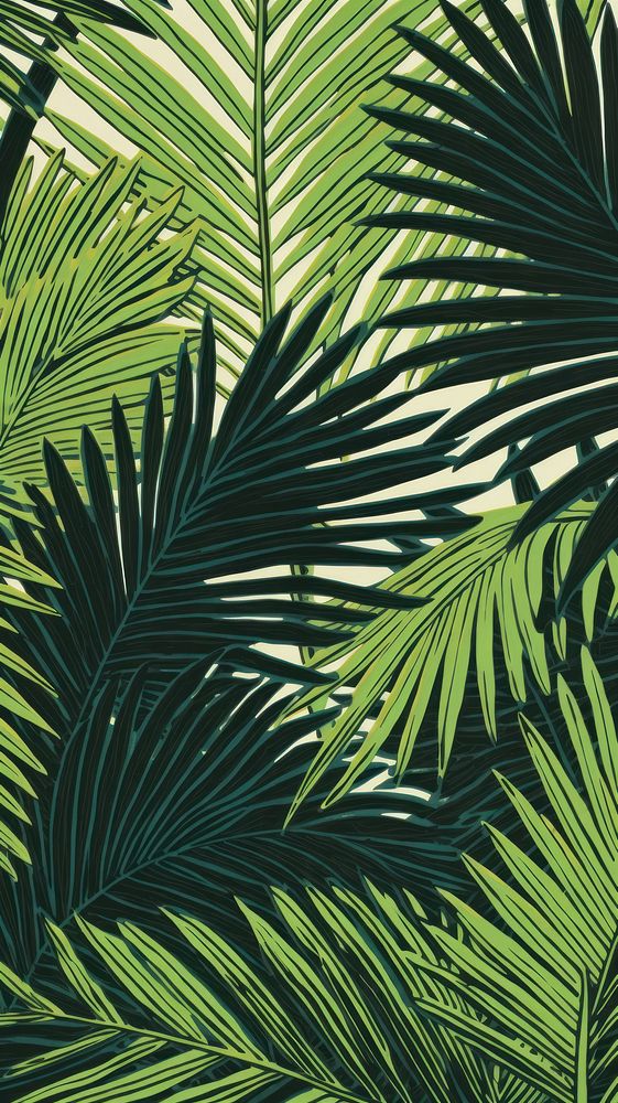 Palm leafs nature vegetation outdoors. AI generated Image by rawpixel.