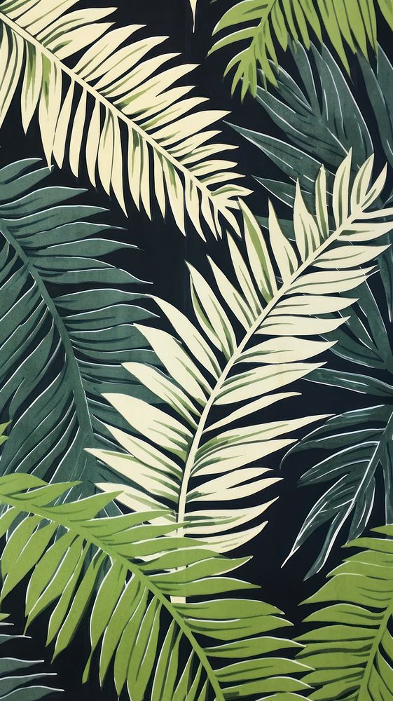 Palm leafs nature outdoors plant. AI generated Image by rawpixel.