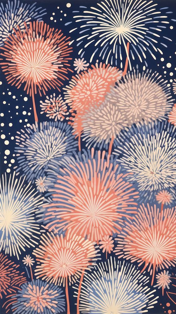 Pastel fireworks pattern art backgrounds. AI generated Image by rawpixel.