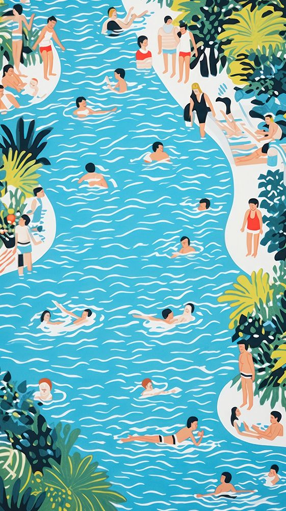 Pool party close up swimming outdoors sports. AI generated Image by rawpixel.