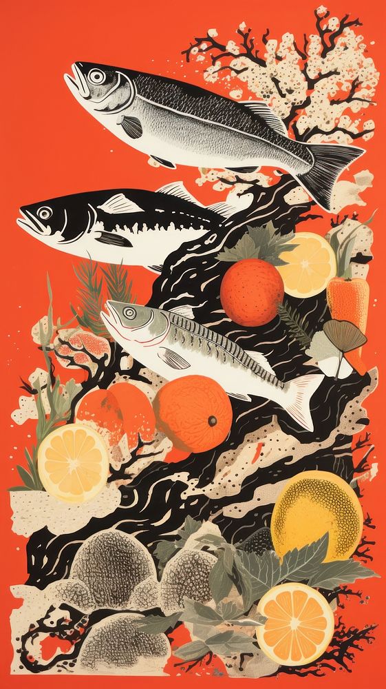 Sushi animal fruit food. AI generated Image by rawpixel.