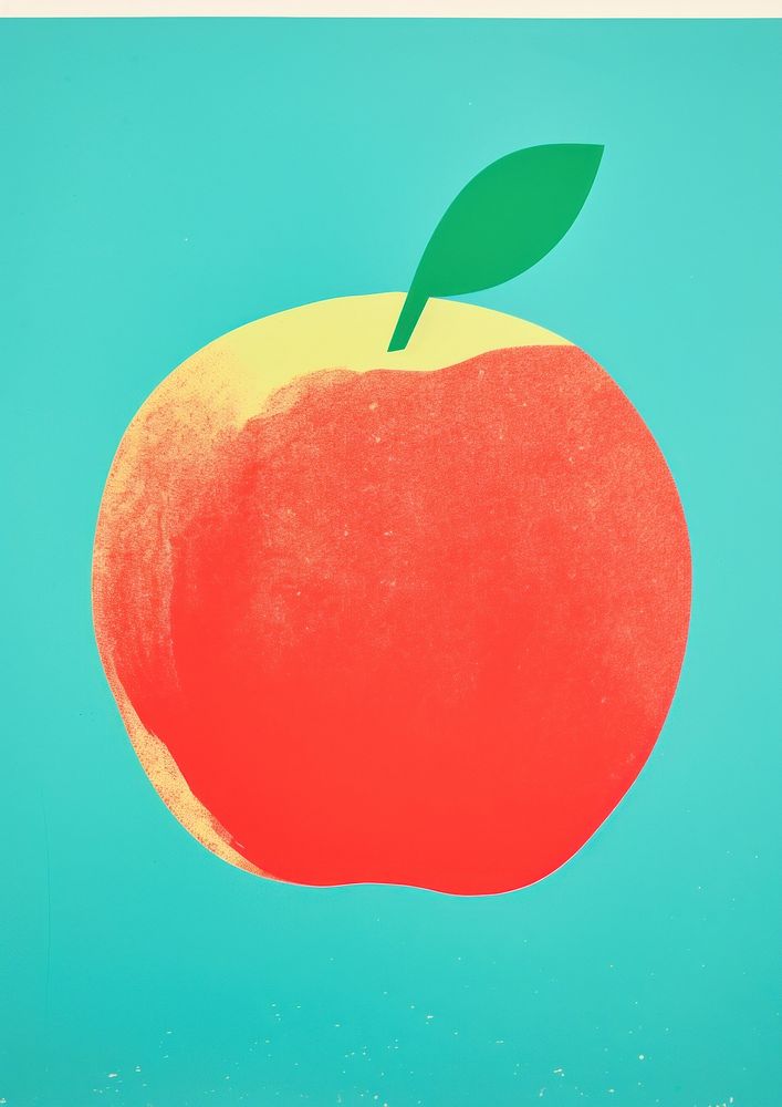 Apple fruit peach plant. AI generated Image by rawpixel.