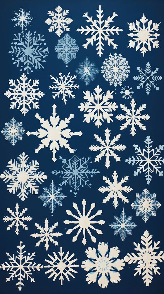 Snowflakes nature backgrounds decoration. AI generated Image by rawpixel.