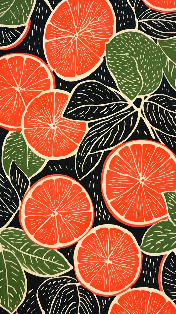 Tropical fruit grapefruit pattern plant. AI generated Image by rawpixel.