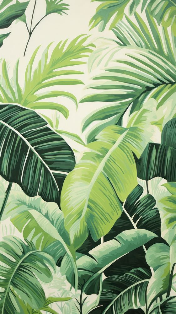 Tropical leaves nature vegetation outdoors. AI generated Image by rawpixel.