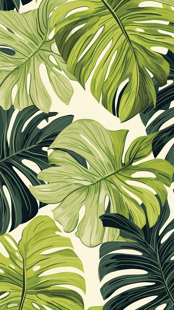 Tropical leaves nature plant green. AI generated Image by rawpixel.