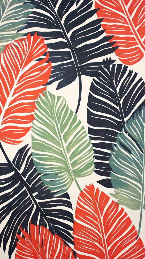 Tropical leaves tropics pattern nature. AI generated Image by rawpixel.
