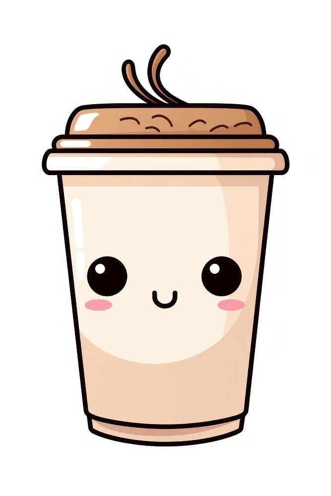 Coffee cartoon cute cup. AI generated Image by rawpixel.