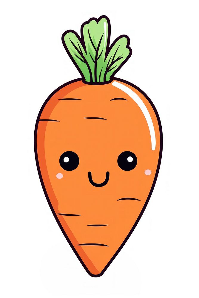 Carrot vegetable cartoon plant. AI generated Image by rawpixel.
