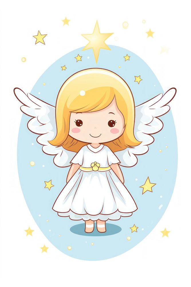 Angel cartoon cute representation. AI generated Image by rawpixel.