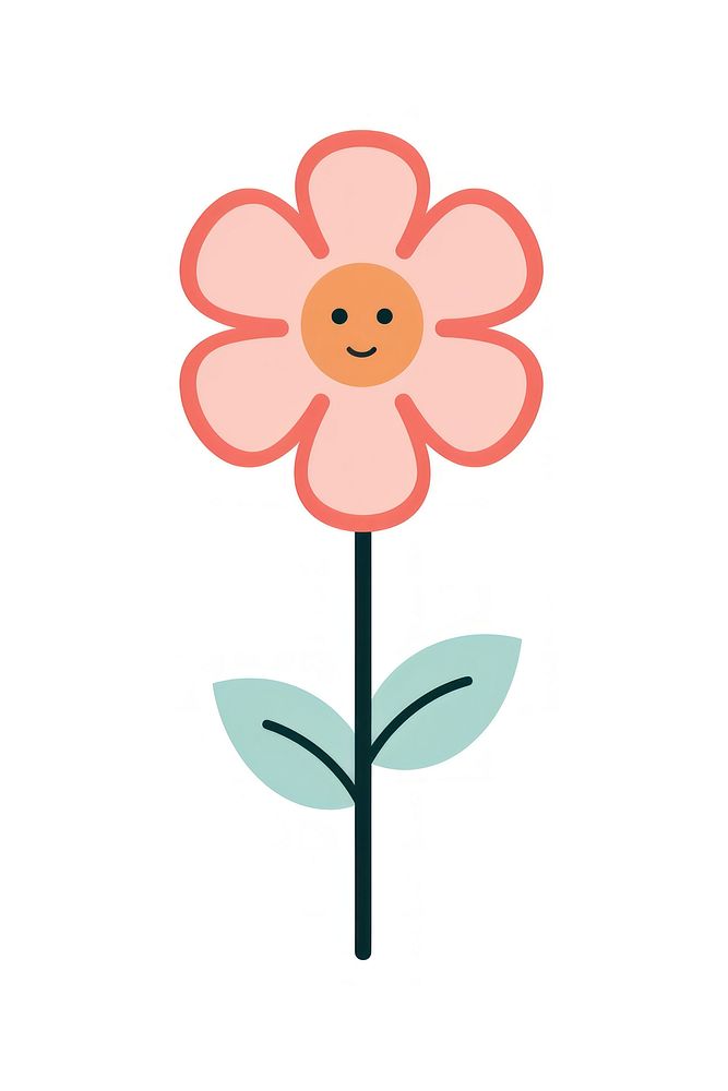 Flower cartoon plant daisy. AI generated Image by rawpixel.