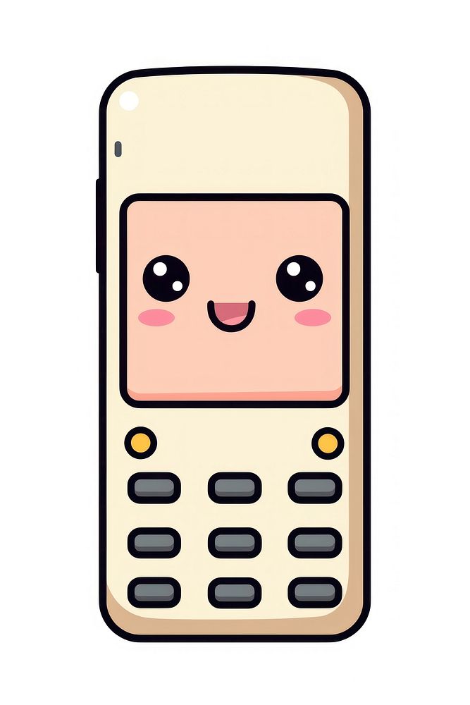 Phone cartoon electronics calculator. AI generated Image by rawpixel.