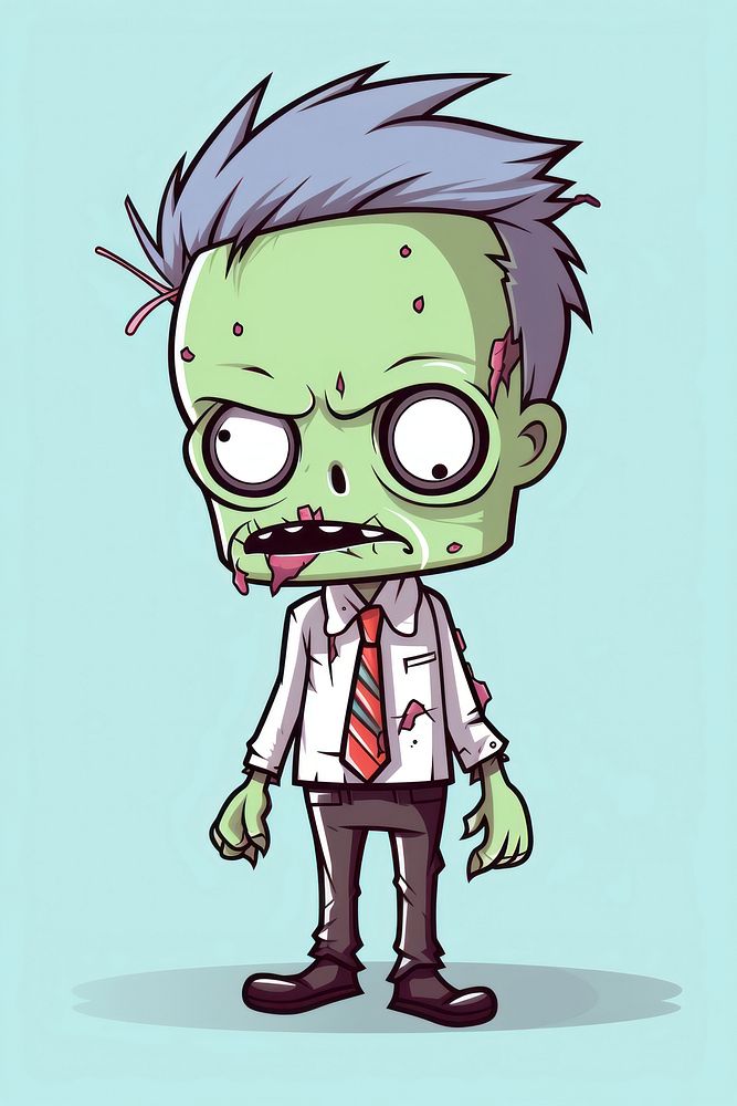 Zombie cartoon representation publication. AI generated Image by rawpixel.
