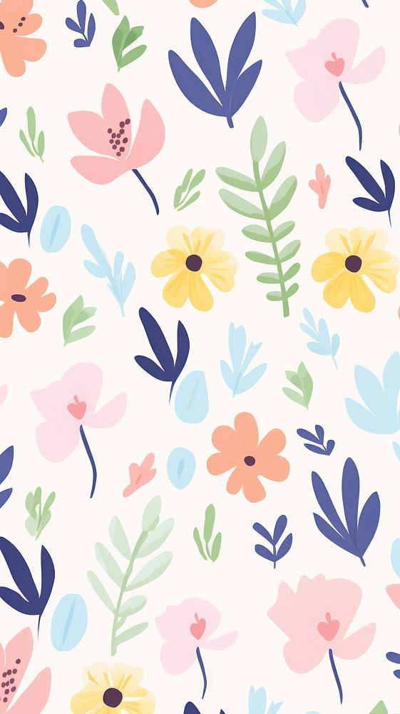Flower pattern plant backgrounds. AI generated Image by rawpixel.