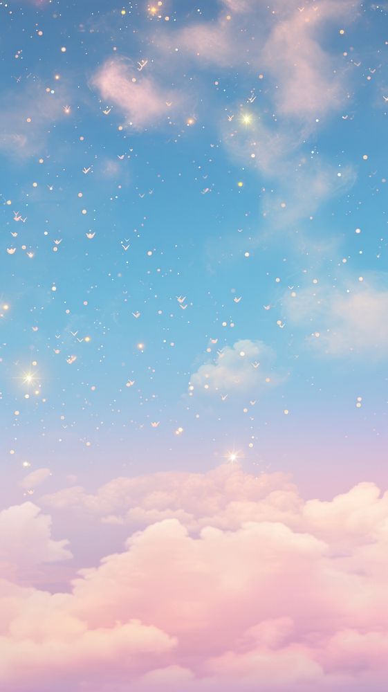 Glitter dreamy sky outdoors nature cloud. AI generated Image by rawpixel.