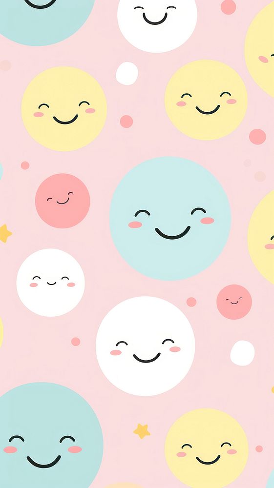 Smiley face pattern backgrounds smiley. AI generated Image by rawpixel.