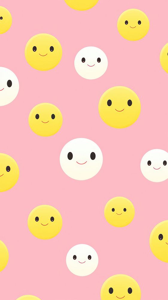 Smiley face pattern backgrounds smiley. AI generated Image by rawpixel.